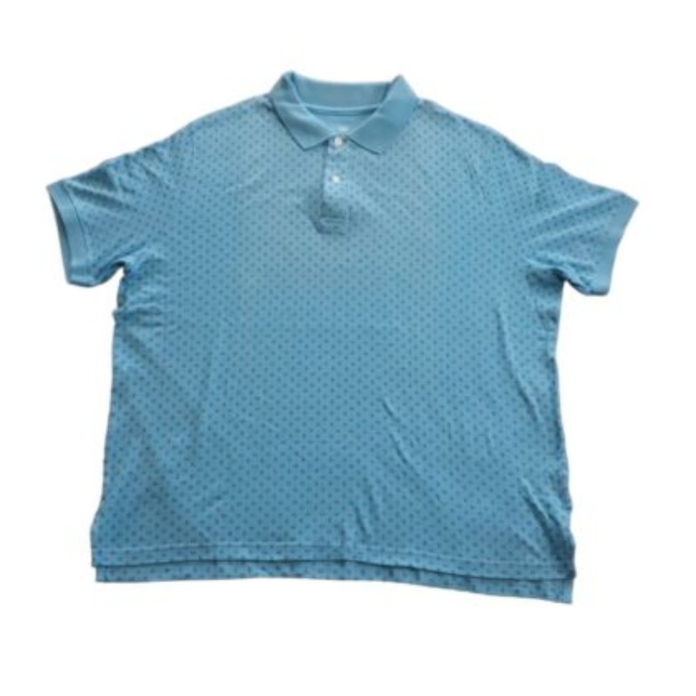 HB Harbor Bay Polo Shirt Size 2XL Short Sleeve 100% cotton Light Blue Color